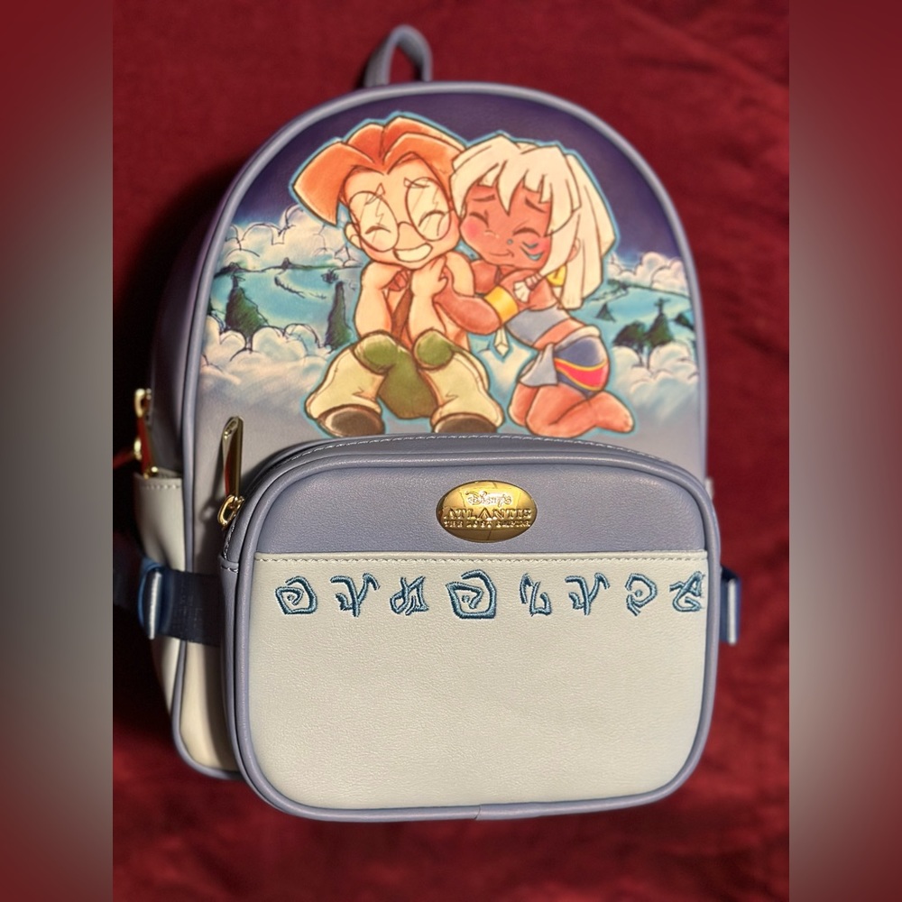 Disney Atlantis Chibi Milo & Kida 2-in-1 Mini Backpack & Fanny Pack NWT